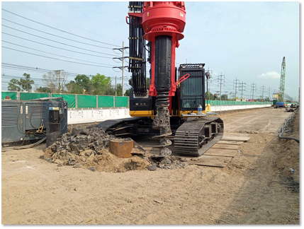 งานเสาเข็มเจาะขนาดใหญ่